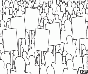 desenho de Manifestação da Justiça Social para colorir