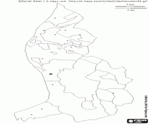 desenho de Mapa de Liechtenstein para colorir