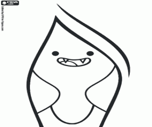 desenho de Marceline Abadeer, a rainha dos vampiros para colorir