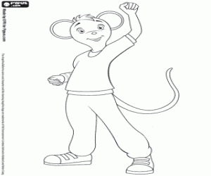 desenho de Marco, o dançarino, um amigo de Angelina para colorir