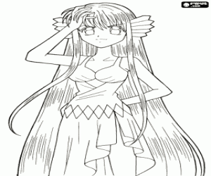desenho de Maria, personagem da Mermaid Melody para colorir