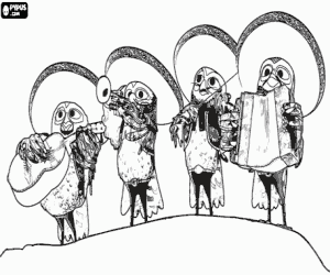 desenho de Os mariachis de Rango para colorir