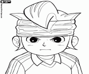 desenho de Mark Evans, goleiro da Raimon para colorir