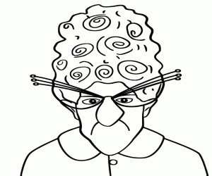 desenho de Marlena Gru, um retrato para colorir