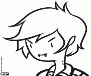 desenho de Marshall Lee, o Vampiro Rei para colorir