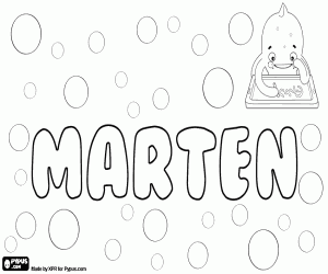 desenho de Marten, nome para menino para colorir