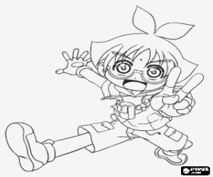 desenho de Marucho, um personagem de Bakugan para colorir