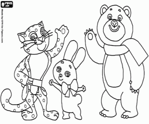 desenho de Os mascotes de Sochi 2014 para colorir