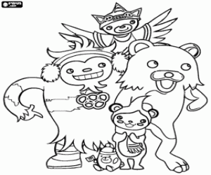 desenho de Mascotes de Vancouver 2010 para colorir