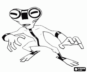 desenho de Massa Cizenta, um alienígena do Ben 10 para colorir