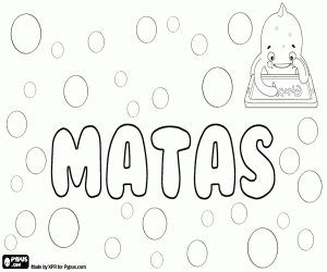 desenho de Matas, nome lituano para menino para colorir