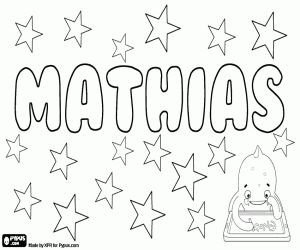 desenho de Mathias, variante de Matthias para colorir