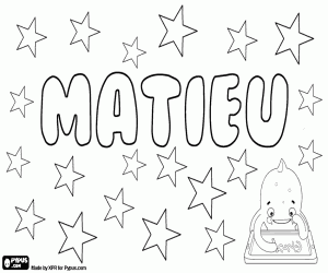 desenho de Matieu, variante de Mathieu para colorir