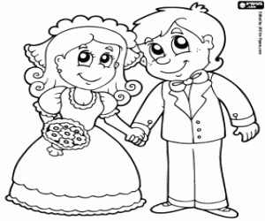 desenho de Matrimônio para colorir