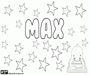desenho de Max, nome abreviado para colorir