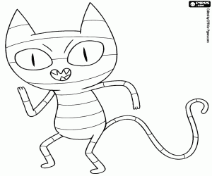 desenho de Me-Mow, uma gata de Hora de Aventura para colorir
