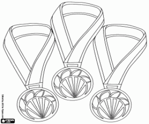 desenho de Medalhas para colorir