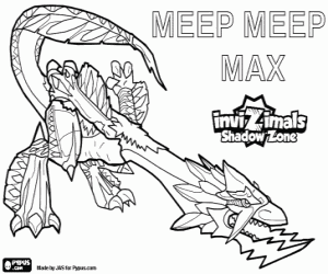 desenho de Meep Meep Max, Invizimals A nova dimensão para colorir
