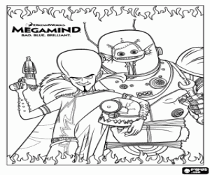desenho de Megamind e Minion para colorir