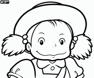 desenho de Mei, personagem de meu vizinho Totoro para colorir