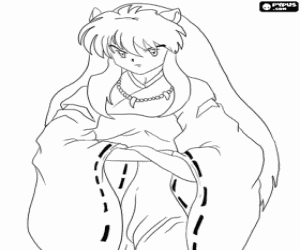 desenho de O meio-demônio Inuyasha para colorir