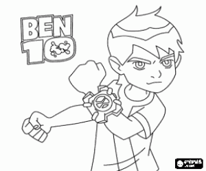 desenho de O menino protagonista, Ben 10 para colorir