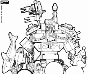 desenho de Metal Beard, personagem do filme de Lego para colorir
