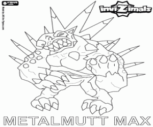 desenho de Metalmutt Max, Invizimals para colorir