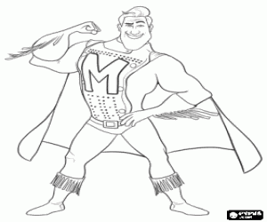 desenho de Metro Man, um super-herói para colorir