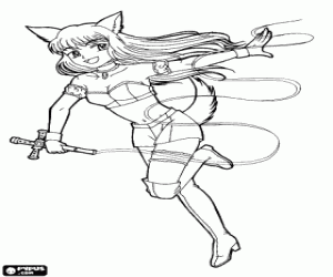 desenho de Mew Mew Zakuro para colorir