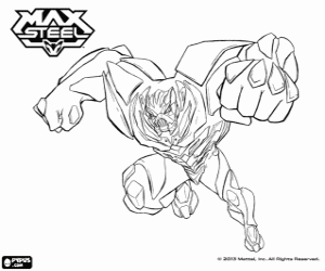 desenho de Miles Dredd, inimigo do Max Steel para colorir