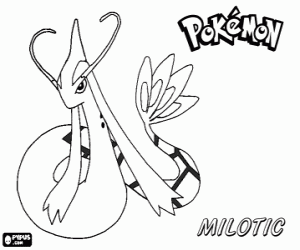 desenho de Milotic, um Pokémon para colorir