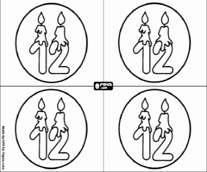 desenho de Minha festa de doze aniversário para colorir