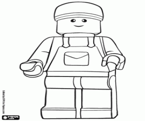desenho de Minifigura dos brinquedos LEGO para colorir