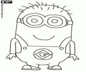 desenho de Minion de dois olhos para colorir