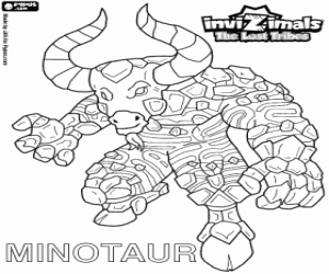 desenho de Minotaur, Invizimals Tribos Perdidas para colorir