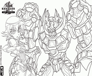 desenho de Mira Clay e Wilda, Bakugan para colorir