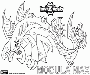 desenho de Mobula Max, a bruxa de Invizimals para colorir