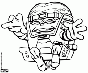 desenho de MODOK, vilão de SuperHeroSquad para colorir