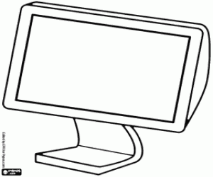 desenho de Monitor para computador para colorir