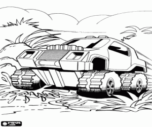 desenho de Monster Truck, veículo Hot Wheels para colorir