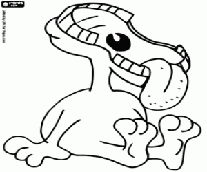 desenho de Um monstro boca para colorir