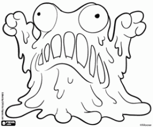 desenho de O monstro Trashola, Trash Pack para colorir