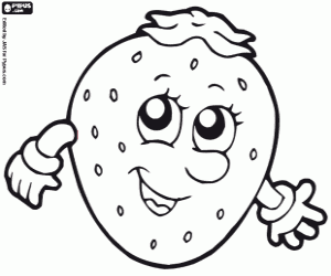 desenho de Morango para colorir