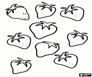 desenho de Morangos para colorir