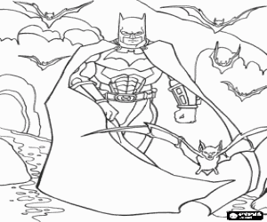 desenho de Os morcegos com Batman para colorir