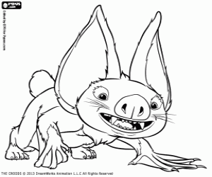 desenho de Morcelho, animal de Os Croods para colorir