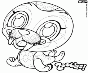 desenho de Morsa Zooble de Chillville para colorir