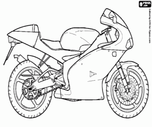 desenho de Moto Aprilia RS 125 para colorir