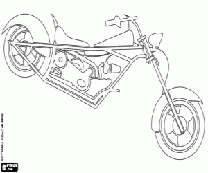 desenho de Moto Chopper para colorir